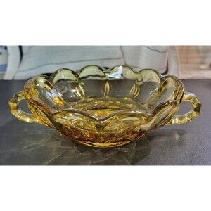 Anchor Hocking Fairfield Amber Double Handle Bowl